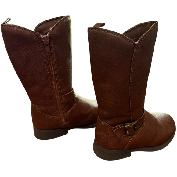 Toddler Girls' OshKosh B'gosh Size 8 Riding Boots – Brown Zip-Up Closure EUC - Picture 5 of 9